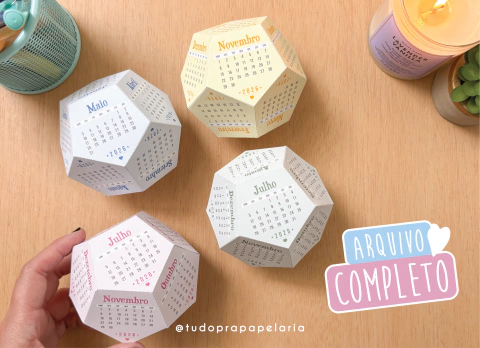 2026 - Calendário 12 lados - comprar online