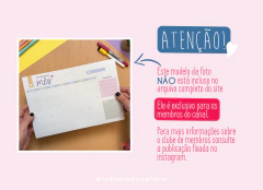 Planner mensal apagável - Planner - tudoprapapelaria