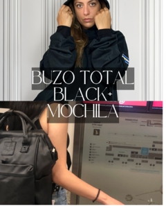 COMBO PODER: Buzo Total Black + Mochila Tolhuin Everlast Cuero Ecológico - comprar online