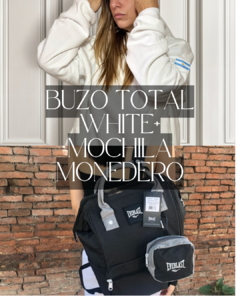 COMBO PODER: Buzo Total White + Mochila con Monedero - comprar online