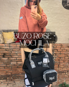 COMBO PODER: Buzo Oversize Rose + Mochila Everlast con Monedero - comprar online