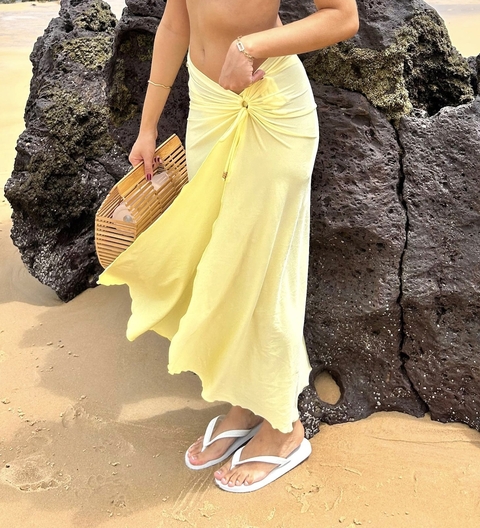 Saia Sofia Amarelo Manteiga