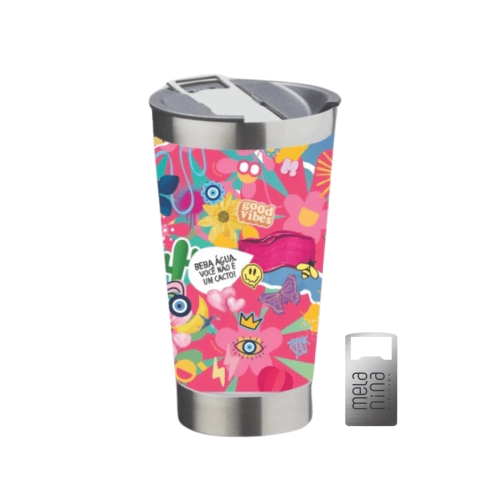 Copo Térmico Exclusivo com Tampa e Abridor