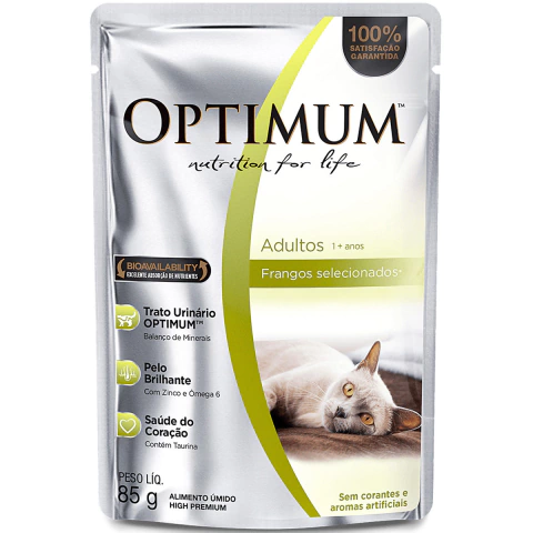 Optimum Sachê Gatos Adultos Frango 85g
