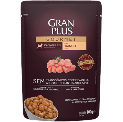 GranPlus Sachê Cães Adultos Frango 100g