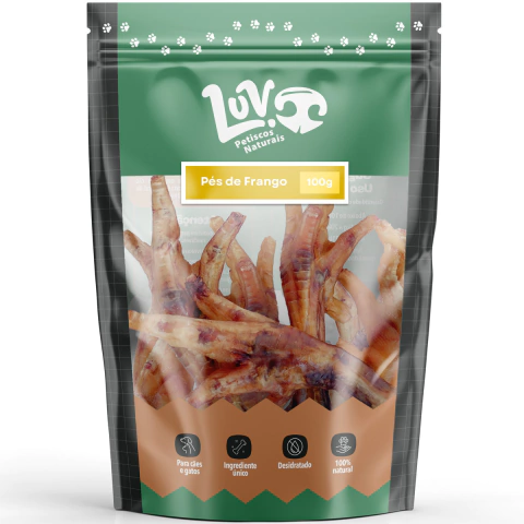 Pes de Frango 100g - LUV Petiscos Naturais