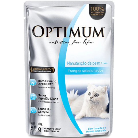 Optimum Sachê Gatos Adultos Manutenção Frango 85g