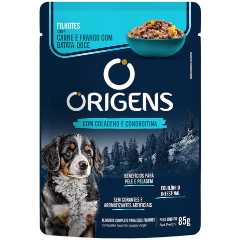 Origens Sachê Cães Filhotes Carne 85g