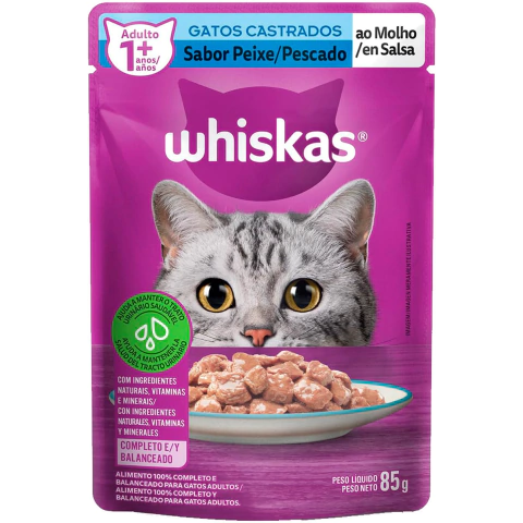 Whiskas Sache Castrados Peixe 85g