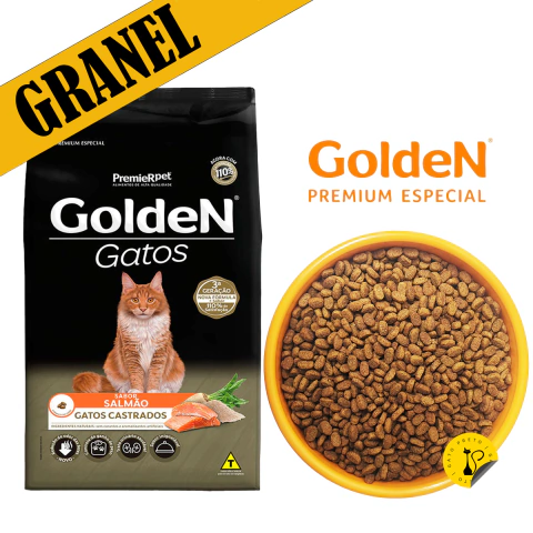 1Kg Golden Gatos Castrados Salmão Granel