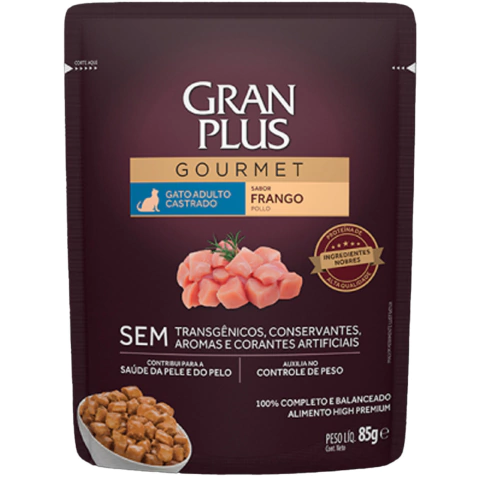 GranPlus Sachê Gatos Castrados Frango 85g