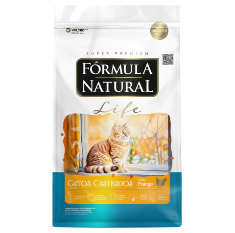 Formula Natural Life Gatos Castrados Frango 10,1Kg
