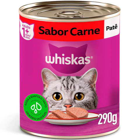 Whiskas Lata Pate Carne 290g