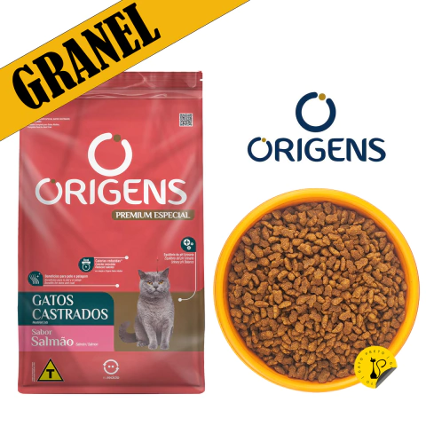 1Kg Origens Gatos Castrados Salmão Granel