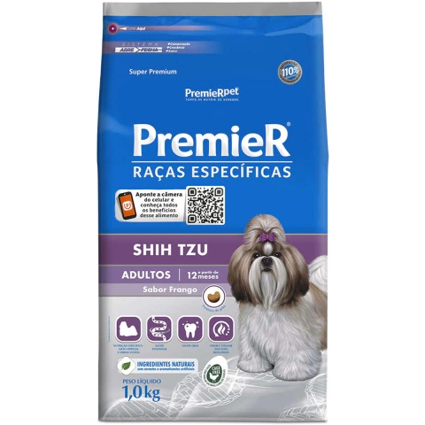 Premier Shih Tzu Adultos Frango 1Kg