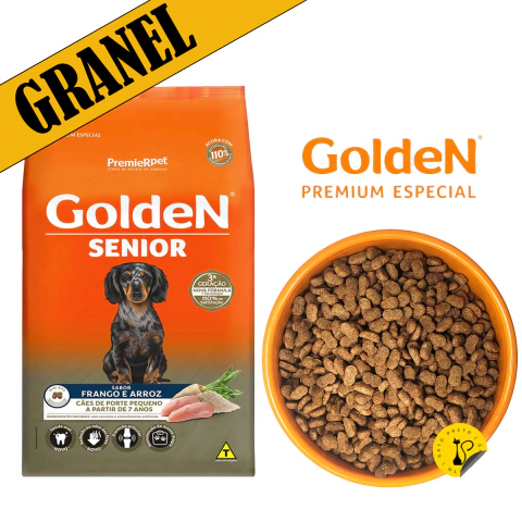 1Kg Golden Formula Cães Sênior Mini Bits Frango Granel