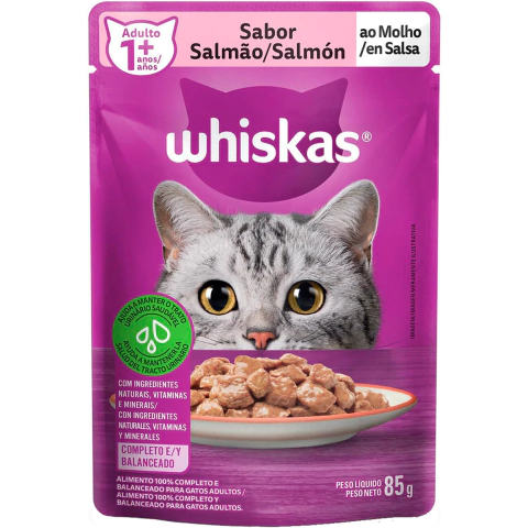 Whiskas Sache Adultos Salmão 85g