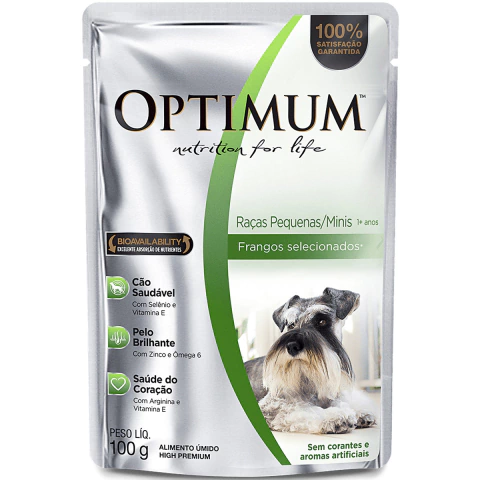 Optimum Sachê Cães Adultos Pequenos Frango 100g
