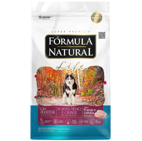 Formula Natural Life Cães Adultos Médios Frango 15Kg