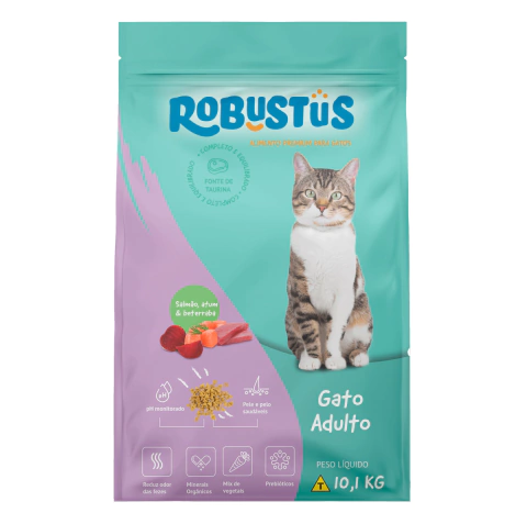 Robustus Gatos Adultos Salmão 10,1Kg