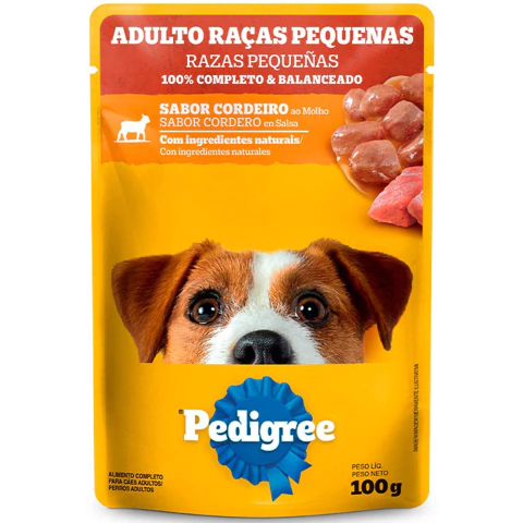 Pedigree Sachê Adultos Peq Cordeiro 100g