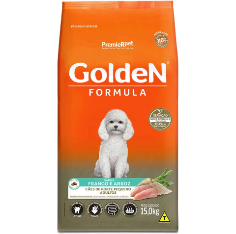 Golden Formula Cães Adultos Frango Mini Bits 15Kg