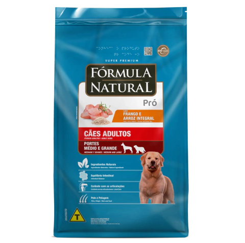 Formula Natural Pró Cães Adultos Frango 15kg