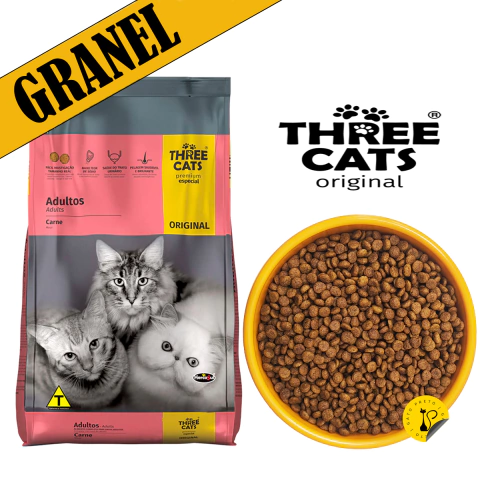 1Kg Three Cats Original Adultos Carne Granel
