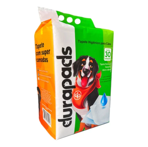 Tapete Higiênico Durapads 60x60cm 30 Unidades