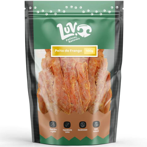 Peito de Frango 100g - LUV Petiscos Naturais