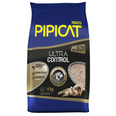 Areia Pipicat Ultra Control Carvão Ativo 4Kg