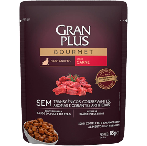 GranPlus Sachê Gatos Adultos Carne 85g