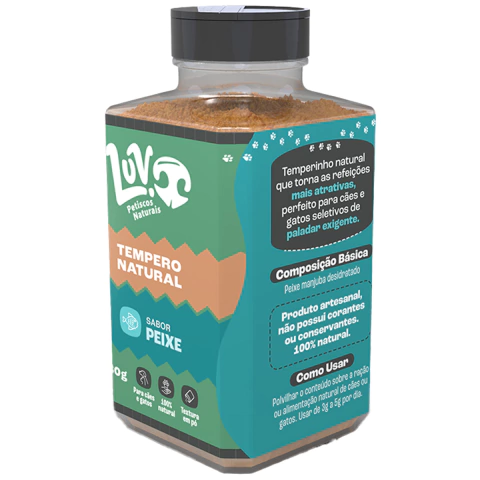 Saborizante de Peixe 60g - LUV Petiscos Naturais