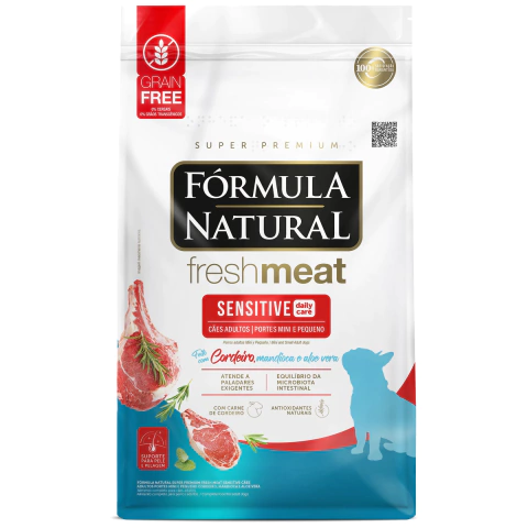 Formula Natural Fresh Meat Adultos Pequenos Sensitive Cordeiro 2,5kg