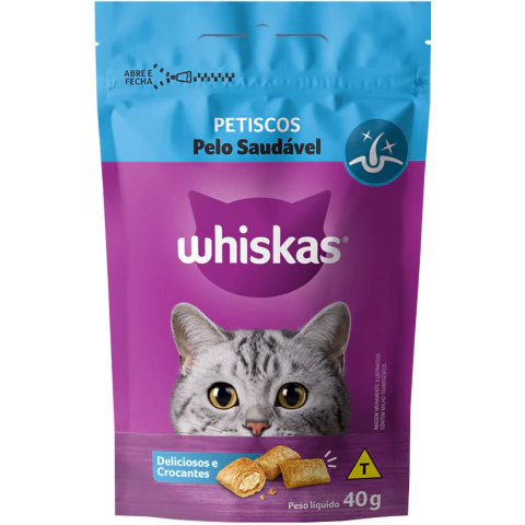 Whiskas Petiscos Pelo Saudavel 40g