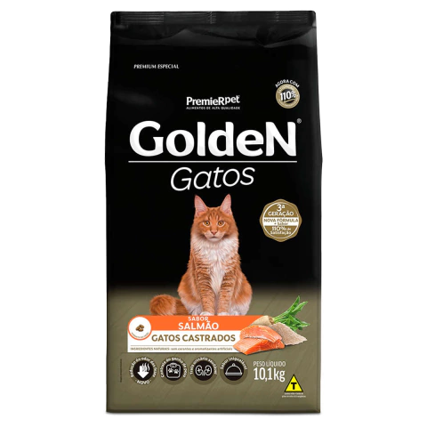 Golden Gatos Castrados Salmão 10,1Kg