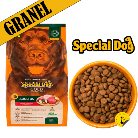 1Kg Special Dog Gold Performance Adultos Frango e Carne Granel