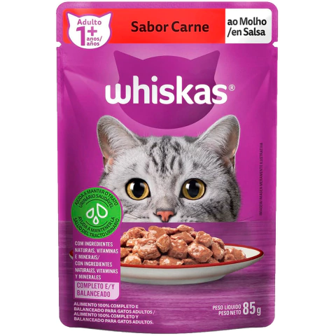 Whiskas Sache Adultos Carne 85g