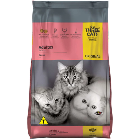 Three Cats Original Adultos Carne 10,1Kg