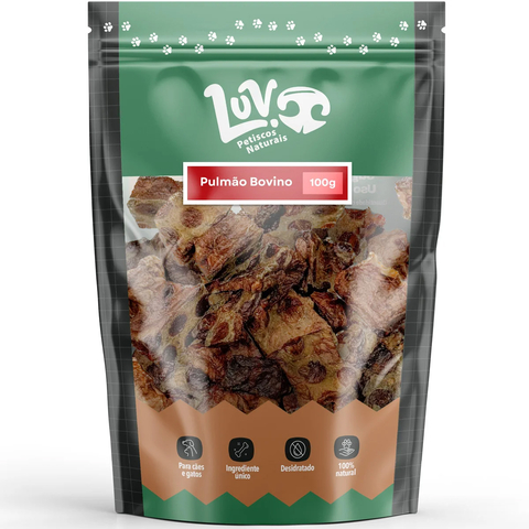 Pulmão Bovino 100g - LUV Petiscos Naturais