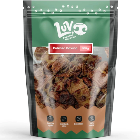 Pulmão Bovino 100g - LUV Petiscos Naturais