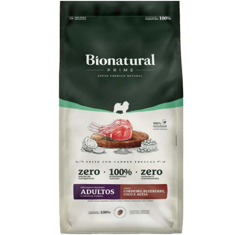 Bionatural Cães Adultos Pequenos Cordeiro 2,5kg