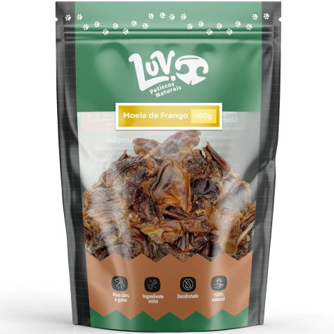 Moela de Frango 100g - LUV Petiscos Naturais