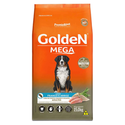 Golden Mega Cães Adultos Frango 15Kg