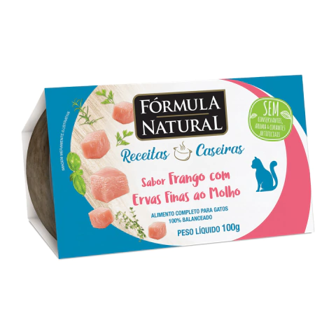 Formula Natural Receitas Caseiras Gatos Frango com Ervas Finas 100g