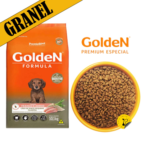 1Kg Golden Formula Cães Filhotes Frango Mini Bits Granel