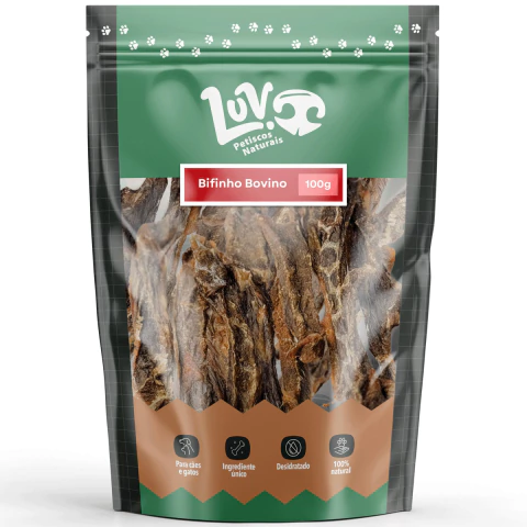 Bifinho Bovino 100g - LUV Petiscos Naturais