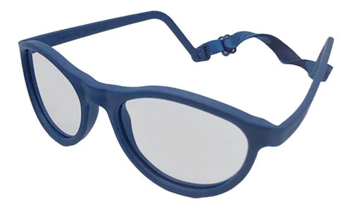Anteojos Infantil Flexi Gum Niño Niña Redondo Flexible Azul