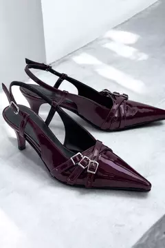 Stiletto Chelsea charol bordo - comprar online