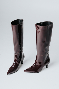 Botas Valentina charol bordo - comprar online